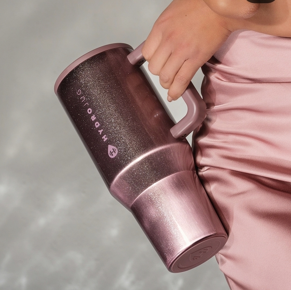 HydroJug Metallic Pink Cat Eye 40OZ Tumbler